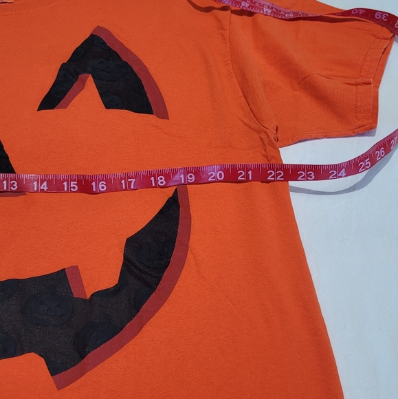 Pumkin Graphic Print Tee Shirt Size XL Jack-o-lantern Short Sleeve Crewneck Fun - Picture 7 of 14
